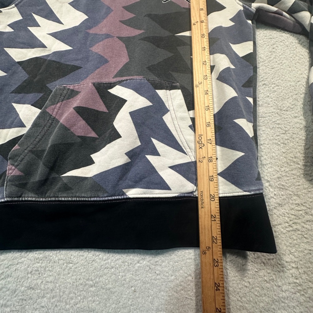 Jordan Hoodie Kids Size M Black Purple Grey Zigzag Geometric Jumpman FLAW - Picture 8 of 9